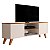 Rack Retro Para Tv Sala Estar 2 Portas Off White Cedro - Imagem 2