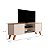 Rack Retro Para Tv Sala Estar 2 Portas Off White Cedro - Imagem 3