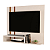 Painel De Tv Sala Moderno Nicho Supenso Off White Nature - Imagem 3