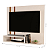 Painel De Tv Sala Moderno Nicho Supenso Off White Nature - Imagem 2