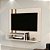 Painel De Tv Sala Moderno Nicho Supenso Off White Nature - Imagem 1