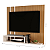 Painel De Tv Sala Moderno Ripado Nicho Off White - Imagem 2