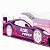 Cama Carro Menina Rosa Kids Solteiro - Imagem 4