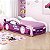 Cama Carro Menina Rosa Kids Solteiro - Imagem 1