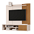 Home Theater Suspenso Com Detalhe Ripado Sala Off White - Imagem 3