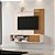Home Theater Suspenso Com Detalhe Ripado Sala Off White - Imagem 1