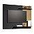 Painel Para Sala Tv Com Detalhe Ripado Preto - Imagem 2