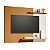 Painel Para Sala Tv Com Detalhe Nature Off White - Imagem 2
