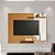 Painel Para Sala Tv Com Detalhe Nature Off White - Imagem 1