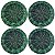 Kit 4 Capas Sousplat Trançado Verde 35cmx35cm - UN / 4 - Imagem 3