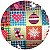 Kit 4 Capas Para Sousplat Retalho Natalino 35cmx35cm - UN / 4 - Imagem 1