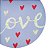 Kit 4 Capas Para Sousplat Coração Love  35cmx35cm - UN / 4 - Imagem 3