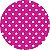 Kit 4 Capas Para Sousplat Poá Pink 35cmx35cm - UN / 4 - Imagem 1