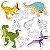 Brinquedo Para Colorir Dinossauros Kit Pop Com 10 Telas - Imagem 3