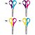 Tesoura Escolar Duo Color Sem Ponta 4 Cores Display Com 12 Unidades - Imagem 3