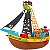 Brinquedo Educativo Barco Pirata Com Bonecos - Imagem 2