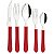 Talher Faqueiro Leme 20pc Inox Vermel - Imagem 4