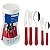 Talher Faqueiro Leme 20pc Inox Vermel - Imagem 1
