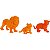 Boneco E Personagem Leao E Tigre C/canetinha Lavav - Imagem 3