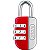 Cadeado Com Segredo Life Colors 20mm Vermelho - Imagem 2
