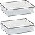 Organizador De Potes Retangular Duplo 24x16x5,5cm - Conjunto Com 2 Peças - Imagem 1