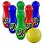 Boliche Dinossauros Com 6 Pinos + Bola Colorido Em Plástico Durável - Imagem 2