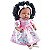 Boneca Com Mecanismo Angelina Negra 62 Frases 48cm - Imagem 2