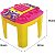 Brinquedo Para Montar Mesa De Atividades Blocolandia Rosa 24 Peças - Imagem 3