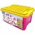 Brinquedo Para Montar Super Caixa Divertida Rosa 90 Peças - Imagem 4