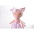 Pelucia Boneca Bia Cabelo Rosa 34cm - Imagem 3