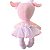 Pelucia Boneca Bia Cabelo Rosa 34cm - Imagem 2