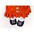 Boneca De Pelúcia Nanda Vestido Laranja 35cm - Imagem 5