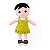 Boneca De Pelúcia Gisele Com Vestido Verde 35cm Bordada - Imagem 1