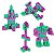 Brinquedo Para Montar Monta Mais Blocolândia Click Com 80 Peças Coloridas - Imagem 3