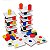 Brinquedo Pedagógico Torre Inteligente De Madeira - 18 Placas E 63 Peças - Imagem 2