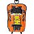 Mochila Infantil Com Rodinha Hotwheels Night Shifter Laranj - Imagem 3