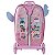 Mochila Infantil Com Rodinha Stitch Rosa - Imagem 3