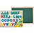 Lousa Infantil 3x1 Abc 5cm 40x30cm Magnética Verde - Imagem 1