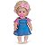 Boneca Danadinha Loira Cabelo Crespo 33cm - Imagem 3