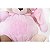 Pelúcia Urso Nino Rosa Bebê Com Pijama Bordado 22cm - Imagem 4