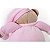 Pelúcia Urso Nino Rosa Bebê Com Pijama Bordado 22cm - Imagem 5