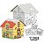 Brinquedo Para Colorir Casinha Comfy E Cozy 3d Com Cards E Gizes De Cera - Imagem 2