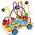 Brinquedo Pedagógico Carrinho Aramado Madeira 17x13x14,5cm Com 3 Circuitos E 15 Peças - Imagem 2