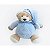 Pelucia Urso Nino Azul Bebe 22cm - Imagem 1