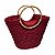 Bolsa Grande Alça Madeira Artesanal  Cor:vinho - Imagem 1