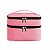 Necessaire Viagem Dupla Organizador Maquiagem Cor:rosa - Imagem 1