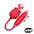 Vibrador Pontog Clitóris Vai E Vem Formato Rosa Usb Vermelho - Imagem 1