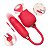 Vibrador Pontog Clitóris Vai E Vem Formato Rosa Usb Vermelho - Imagem 3
