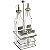 Conjunto Galheteiro 5 Peças Suporte Aço Inox Vidro - Imagem 4