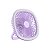 Mini Ventilador Mesa Luz Ring Light Usb Portátil Cor:lilás - Imagem 1